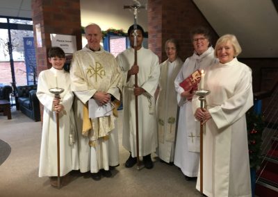 Processional group at St Aidans 75th anniversary